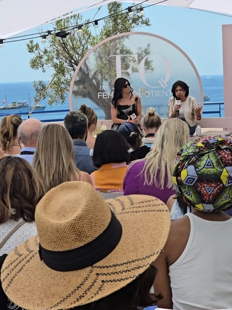 Михаела Ѓорчева говорник на WIN Lounge за време на Cannes Lions 2025 во Кан, Франција